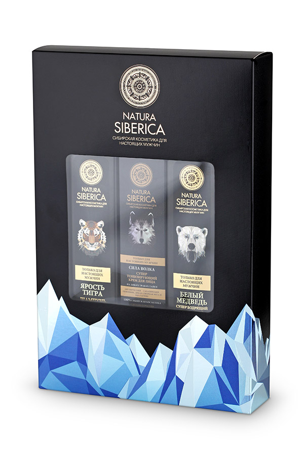 Natura Siberica Подарочный Набор Для настоящих мужчин086-06-35704 Natura Siberica Подарочный Набор Для настоящих мужчин086-06-35704В состав Подарочного набора Для настоящих мужчин входят: 1. Шампунь-энергетик для волос и тела Ярость тигра - создан для настоящих мужчин – сильных, смелых и уверенных в себе! Органический золотой корень - мощный природный энергетик. Наполняет кожу и волосы природной силой, снимает усталость и нервное напряжение, повышает работоспособность. Дикий женьшень обладает мощным тонизирующим эффектом и улучшает питание волосяных луковиц, стимулируя рост здоровых волос. Уссурийский девясил регулирует работу сальных желез и помогает сохранить ощущение свежести и бодрости на весь день. Тигровая трава эффективно пробуждает, тонизирует и придает коже упругость. 100% витамин С заряжает энергией и прибавляет сил, защищает от негативных воздействий окружающей среды. 2. Супер тонизирующий крем для лица Сила Волка. Активная формула крема специально разработана с учетом всех особенностей мужской кожи и имеет четкое направленное действие. Органический экстракт нанайского лимонника, сибирского...