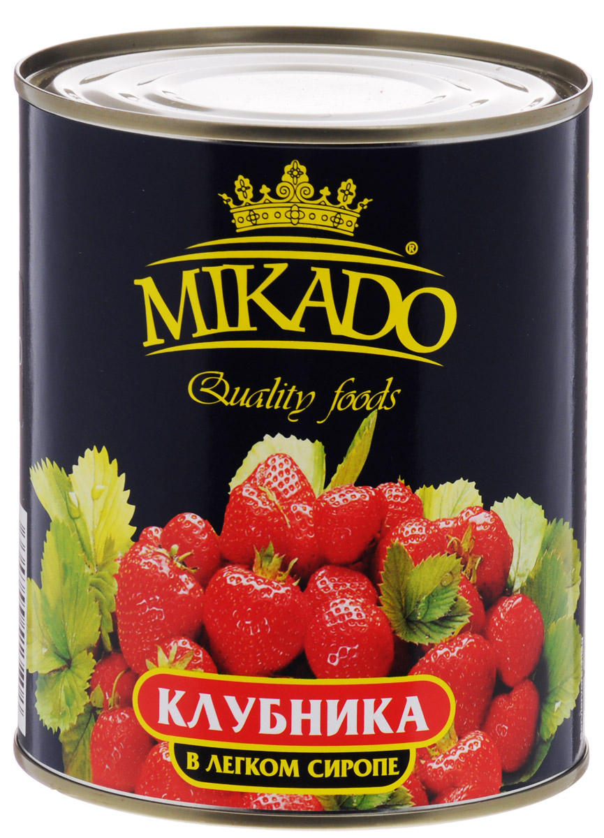 Mikado клубника в легком сиропе, 850 мл4007415007033 Mikado клубника в легком сиропе, 850 мл4007415007033Целые ягоды клубники в легком сиропе от Mikado будут великолепным полезным лакомством для вас и ваших детей.