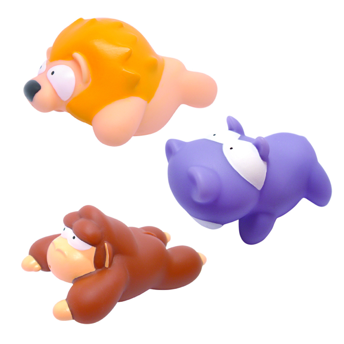 Mara Baby Набор игрушек для ванной Джунгли 3 шт24007 Mara Baby Набор игрушек для ванной Джунгли 3 шт24007С набором игрушек для ванной Mara Baby Джунгли принимать водные процедуры станет еще веселее и приятнее. В набор входят три игрушки - лев, обезьяна и бегемот. Игрушки могут брызгать водой. Набор доставит ребенку большое удовольствие и поможет преодолеть страх перед купанием. Игрушки для ванной способствуют развитию воображения, цветового восприятия, тактильных ощущений и мелкой моторики рук.