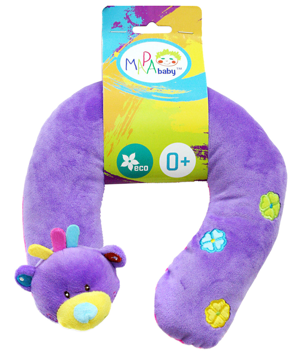 Mara Baby Развивающая игрушка Мишка 2583225832 Mara Baby Развивающая игрушка Мишка 2583225832Развивающие игрушки учат малыша взаимодействовать с окружающим миром, знакомят со свойствами разных предметов, помогают развивать основные рефлексы (внимание, моторику рук, цветовое восприятие). Развивающую игрушку подушку Мишка можно надеть ребенку шею так ему будет удобнее спать, подушка снимаем напряжение на шею. Так же в игрушке есть погремушка. Игрушка привлекает внимание и способствует развитию слуха и зрения.