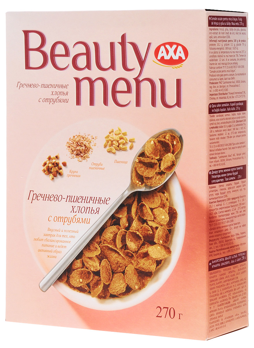 OZON.ruбйт012 OZON.ruбйт012Хлопья AXA Beauty menu - вкусный и полезный готовый завтрак для тех, кто любит сбалансированное питание и ведет активный образ жизни.
