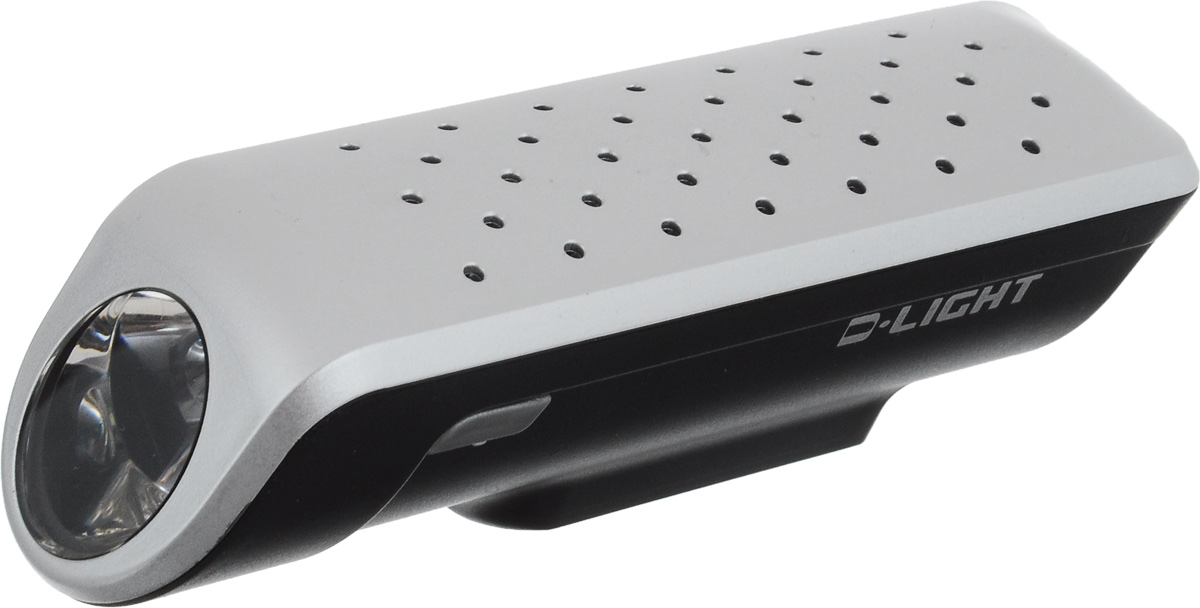Фара велосипедная D-Light CG-119, цвет: серебристый, черныйCG-117P-Silver Фара велосипедная D-Light CG-119, цвет: серебристый, черныйCG-117P-SilverФара D-Light CG-119P предназначена для обеспечения большей безопасности при поездках в темное время суток. Легко снимается и помещается в кармане. Фара крепится без дополнительных инструментов. Корпус изделия выполнен из прочного пластика, водонепроницаем. Фара имеет 3 режима: мигание, ближний и дальний свет. Фонарь питается от 3 батарей типа ААА (входят в комплект). Время свечения в режиме дальнего света: 15 ч. Время свечения в режиме ближнего света: 30 ч. Время мигания: 60 ч. Размер фары (без учета крепления): 9,7 х 2,8 х 2,7 см.