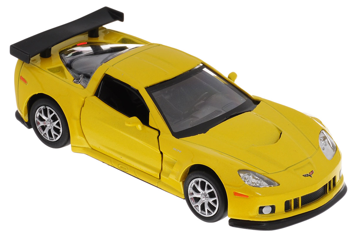 Uni-Fortune Toys Модель автомобиля Chevrolet Corvette C6-R цвет желтый металлик554003Z(E) Uni-Fortune Toys Модель автомобиля Chevrolet Corvette C6-R цвет желтый металлик554003Z(E)Модель автомобиля Uni-Fortune Toys Chevrolet Corvette C6-R станет любимой игрушкой вашего ребенка. Благодаря броской внешности, а также великолепной точности, с которой создатели этой масштабной модели передали внешний вид настоящего автомобиля, машинка станет подлинным украшением любой коллекции авто. Машинка оснащена инерционным механизмом. Необходимо отвести ее назад, затем отпустить - и она быстро поедет вперед. Шины обеспечивают отличное сцепление с любой поверхностью пола. Дверцы машинки открываются. Во время игры с такой машиной у ребенка развивается мелкая моторика рук, фантазия и воображение. Машина будет долго служить своему владельцу благодаря металлическому корпусу с элементами из пластика.