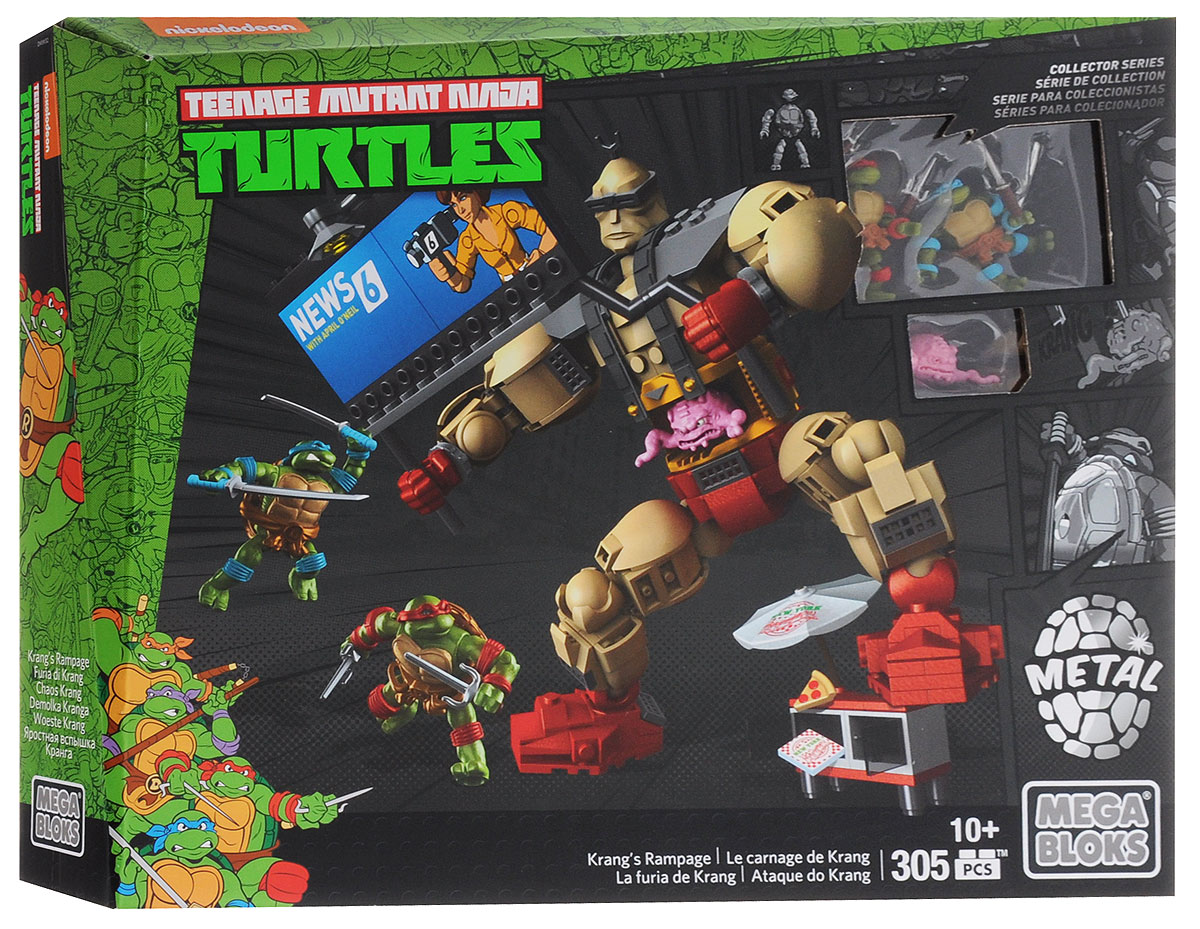 Mega Bloks Черепашки Ниндзя Конструктор Крэнг против ЧерепашекDMW32 Mega Bloks Черепашки Ниндзя Конструктор Крэнг против ЧерепашекDMW32Леонардо и Рафаэль сталкиваются со своим главным врагом - Крэнгом! В этом конструкторе Mega Bloks: Черепашки Ниндзя Крэнг против Черепашек вы найдете две тщательно детализированные фигурки вместе с легендарным Крэнгом высотой целых 20 сантиметров! Подвижные сочленения, высокий уровень детализации, отличный литой корпус, фирменное оружие, съемные аксессуары и подставка в виде канализационного люка - все это ожидает вас внутри! Совмещайте с другими наборами Черепашек Ниндзя и создайте свою коллекцию мастеров!