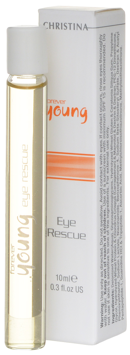 Christina Сыворотка для сокращения отечности в области глаз Forever Young Eye Rescue 10 млFYEL2174 Christina Сыворотка для сокращения отечности в области глаз Forever Young Eye Rescue 10 млFYEL2174Сыворотка для сокращения отечности в области глаз Christina Forever Young Eye Rescue. Современные косметические компоненты в сочетании с соевыми протеинами и натуральными увлажнителями сокращают отечность вокруг глаз, успокаивают и разглаживают кожу, а также глубоко ее увлажняют и повышают эластичность. После применения сыворотки от Christina кожа вокруг глаз разглаживается, обновляется и становится свежей и красивой.