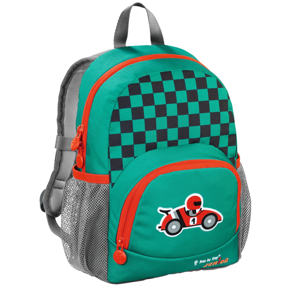 Hama Рюкзак детский Step By Step Junior Dressy Little Racer138410 Hama Рюкзак детский Step By Step Junior Dressy Little Racer138410Рюкзак детский Step By Step Junior Dressy little racer зеленый/серый