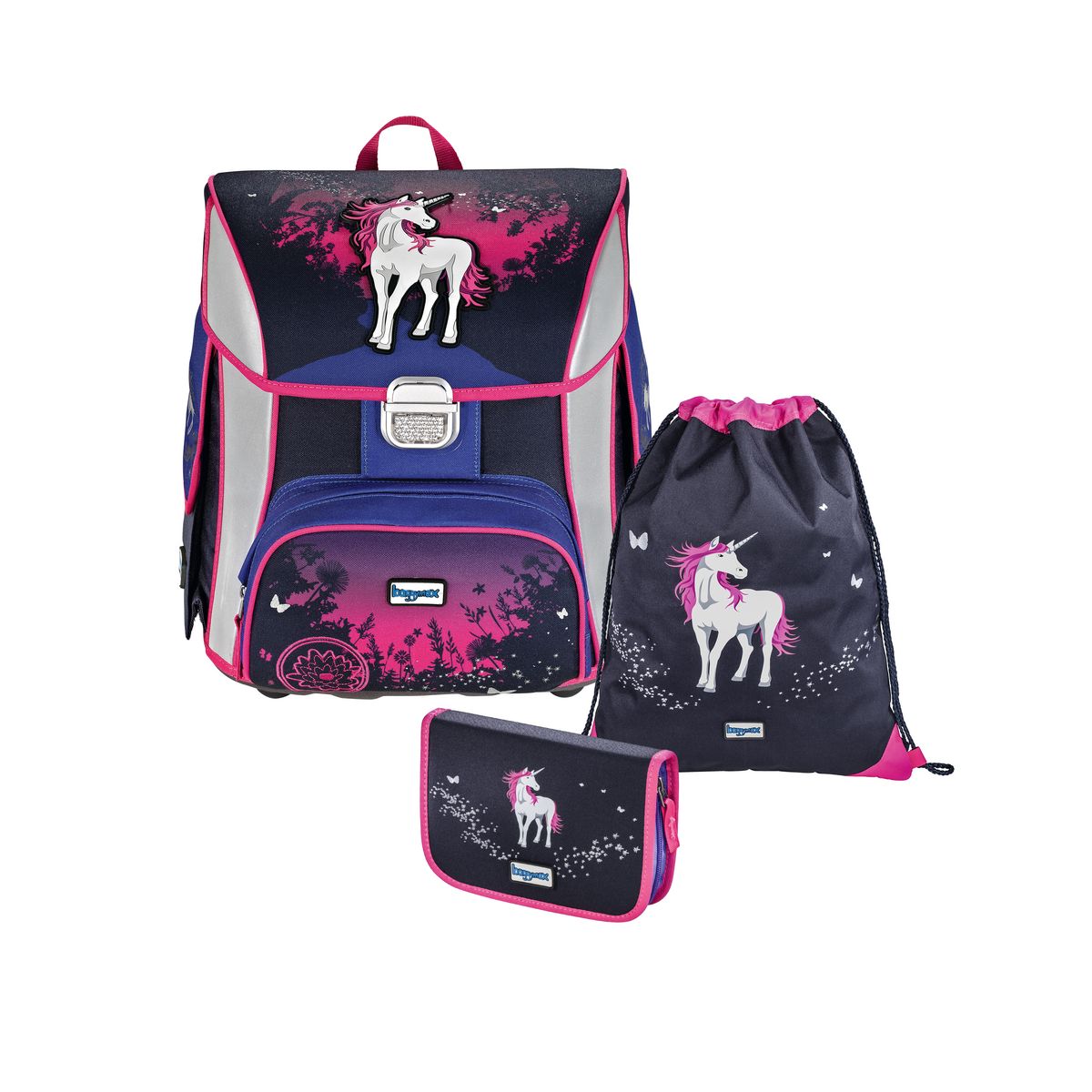 Hama Ранец школьный Step By Step BaggyMax Simy Unicorn с наполнением138429 Hama Ранец школьный Step By Step BaggyMax Simy Unicorn с наполнением138429Ранец Step By Step BaggyMax Simy Unicorn черный/розовый