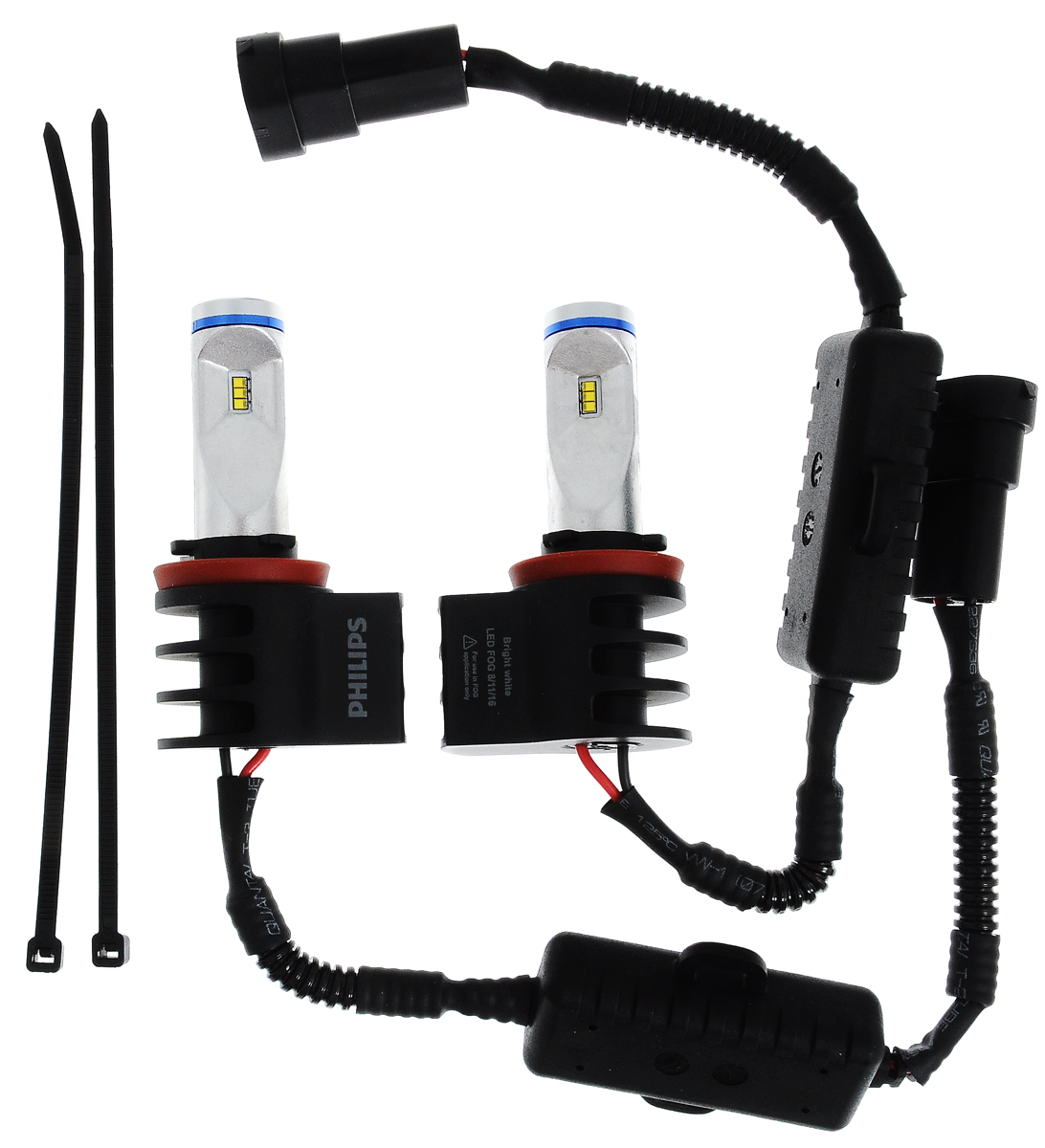 Лампа автомобильная светодиодная Philips LED Fog, противотуманная, цоколь H8/H11/H16, 12V, 9,3W, 2 шт12834UNIX2 Лампа автомобильная светодиодная Philips LED Fog, противотуманная, цоколь H8/H11/H16, 12V, 9,3W, 2 шт12834UNIX2Противотуманная лампа Philips LED Fog состоит из 3-х светодиодных элементов, расположенных в форме нити накаливания, горелки специальной конструкции для быстрого охлаждения, а также радиатора, рассеивающего тепло для постоянного охлаждения светодиодов. Технология отвода тепла AirFlux обеспечивает максимальное охлаждение светодиодов и продлевает срок службы лампы. Мощный яркий белый свет 6000 К гарантирует идеальное совпадение по цветовой температуре с ксеноновыми и светодиодными лампами головного освещения. Запатентованная технология SaferBeam и уникальная конструкция светодиодной лампы формируют правильный пучок света, который не слепит встречных водителей и обеспечивает до 45% больше света на дороге, чем при использовании стандартных галогенных ламп. Срок эксплуатации Philips LED Fog составляет 12 лет, что равноценно сроку эксплуатации автомобиля. Благодаря универсальному дизайну и лёгкости в установке, светодиодные лампы Philips LED Fog идеально...