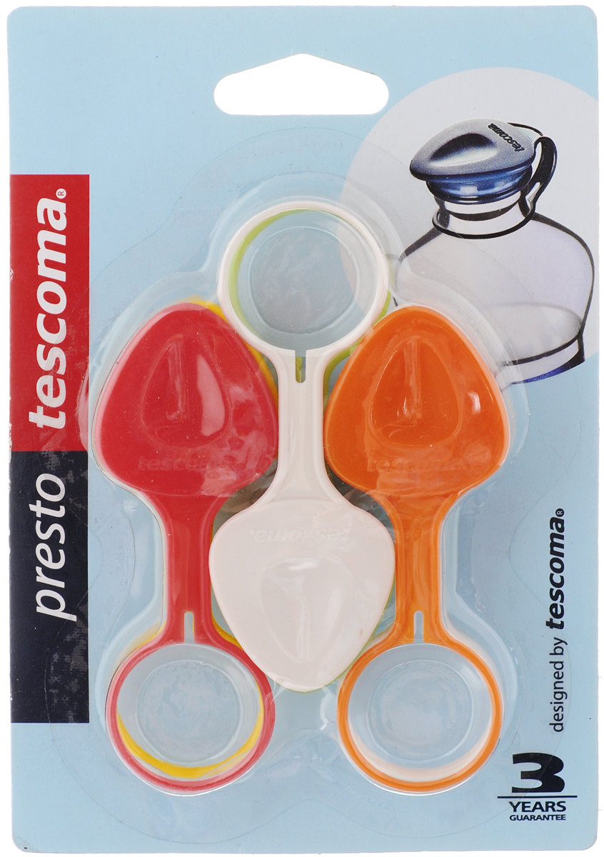 Пробки для бутылок Tescoma Presto, 6 шт420694 Пробки для бутылок Tescoma Presto, 6 шт420694Пластиковые пробки для бутылок Tescoma Presto прекрасно подходят для закупорки открытых стеклянных бутылок с металлической крышкой (без резьбы), например, сироп, пиво, лимонад, кола. Изготовлены из прочного пластика. Можно мыть в посудомоечной машине.