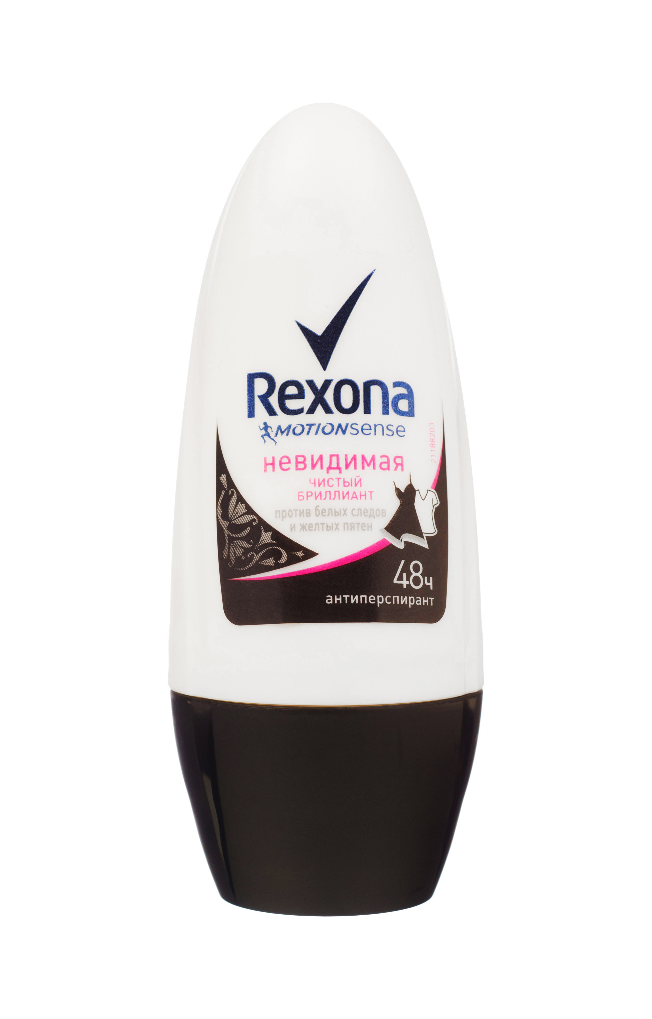 Rexona Motionsense Антиперспирант ролл Чистый бриллиант 50 мл67004212 Rexona Motionsense Антиперспирант ролл Чистый бриллиант 50 мл67004212Шариковый Rexona Невидимая Чистый бриллиант - насладись манящим ароматом флордоранжа и гардении в сочетании с фруктовыми нотками мандарина и яблока и мускусно-ванильным аккордом.