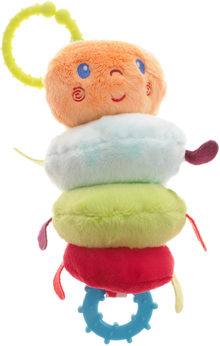 Kaloo Игрушка-подвеска ГусеницаK963297 Kaloo Игрушка-подвеска ГусеницаK963297Яркая игрушка-подвеска Kaloo Гусеница надолго увлечет вашего малыша и обязательно станет одной из любимых игрушек, которую вы будете брать с собой на прогулку. Игрушка выполнена в виде очаровательной гусеницы с яркими ленточками и колечком-прорезывателем. Если малыш потянет за колечко, игрушка начнет вибрировать. Таким образом, игрушка представляет собой целый комплекс развивающих элементов, которые увлекут ребенка. С помощью удобного пластикового кольца можно будет подвесить игрушку к коляске или автокреслу. Игрушка имеет различные текстуры, приятные на ощупь. Игрушка-подвеска предназначена для детей с самых первых дней их жизни.