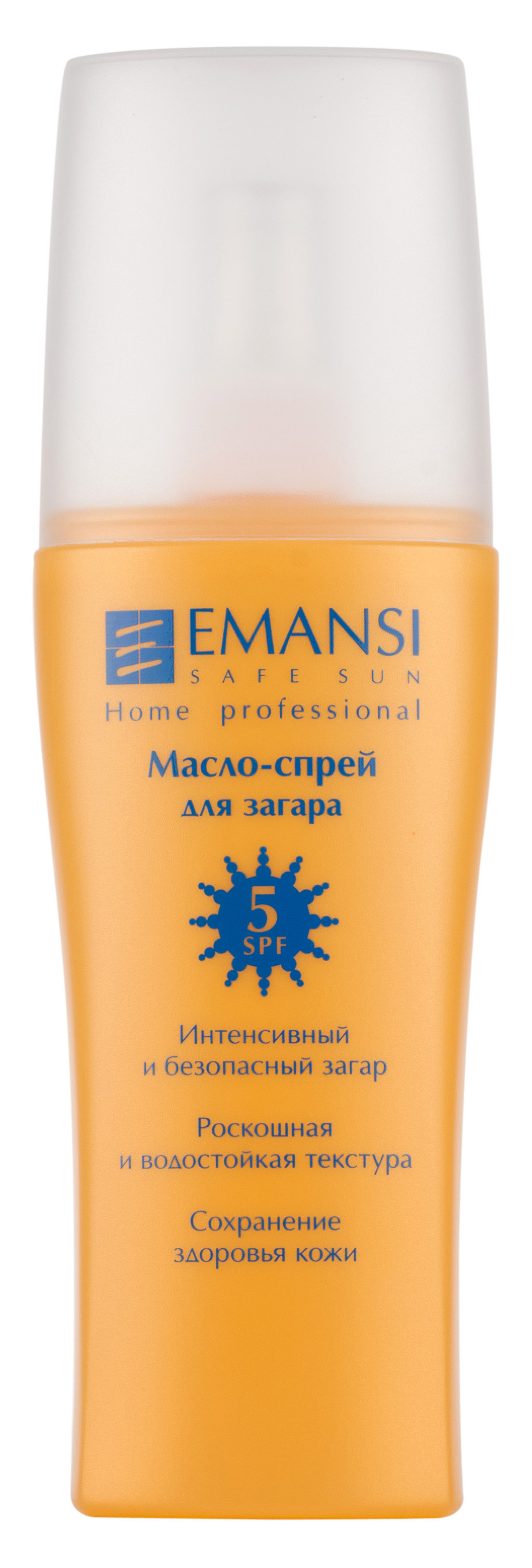 Emansi Масло-спрей для загара Safe sun SPF 5, 150 мл3328 Emansi Масло-спрей для загара Safe sun SPF 5, 150 мл3328- Интенсивный и безопасный загар - Роскошная и водостойкая текстура - Сохранение здоровья кожи - Специальный состав, включающий СО2 экстракт зверобоя, способствуют более быстрому и ровному загару - Устойчиво к действию воды и пота - Подходит для любой, в том числе и чувствительной кожи