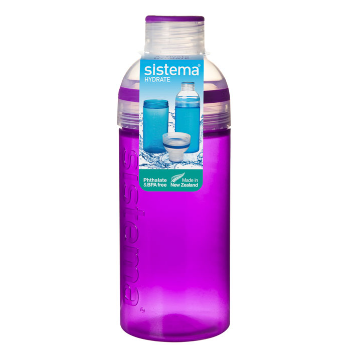 Питьевая бутылка Трио Sistema HYDRATE, цвет: фиолетовый, 580мл830 Питьевая бутылка Трио Sistema HYDRATE, цвет: фиолетовый, 580мл830Многоразовая бутылка вместимостью 580 мл пригодится в спортзале, на прогулке, дома, на даче. Имеет широкое горлышко, идеально подходит для людей, которые хотят добавить лед в свои напитки. Также может быть использована в качестве чашки. Герметично закрывается. Именно благодаря простоте и комфорту в использовании, качественным материалам и стильному дизайну, бутылочка для воды с поилкой так популярна. Можно мыть в посудомоечной машине.