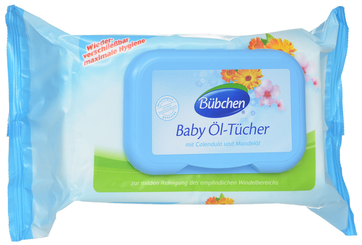 Салфетки очищающие Bubchen (Бюбхен) Baby Ol Tucher, промасленные, 72 шт03.01.01.40560 Салфетки очищающие Bubchen (Бюбхен) Baby Ol Tucher, промасленные, 72 шт03.01.01.40560Промасленные салфетки Bubchen Baby Ol Tucher мягко очищают чувствительную кожу малыша в области подгузника. Входящие в состав масло миндаля и экстракт календулы бережно и мягко заботятся о нежной чувствительной коже. Специальный клапан на упаковке с салфетками, не позволит им высохнуть, и делает их применение многократным. Особенности салфеток: с цветками календулы и маслом миндаля; не содержат спирта, консервантов, хлора; проверено дерматологами.