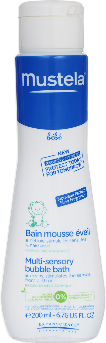 Mustela Пена для ванны, 200 мл216134/007942 Mustela Пена для ванны, 200 мл216134/007942Пена для ванны Mustela разработана для бережного очищения кожи малыша с рождения. Разработано для минимизации риска аллергических реакций. Свойства: Бережно очищает кожу малыша. Текстура пенки, голубой оттенок и нежный аромат помогают развивать чувственное восприятие ребенка. Не щиплет глаза. Приоритет отдается ингредиентам природного происхождения Биоразлагаемая формула. Преимущества: - Запатентованный ингредиент Avocado Perseose: усиливает кожный барьер и сохраняет клеточные ресурсы кожи - Масло жожоба: восполняет липиды, восстанавливает, надолго увлажняет - Витамины E и F: восстанавливают и поддерживают водный баланс - Масло ши: смягчает, успокаивает и питает эпидермис - Доказанная клиническая эффективность. Товар сертифицирован