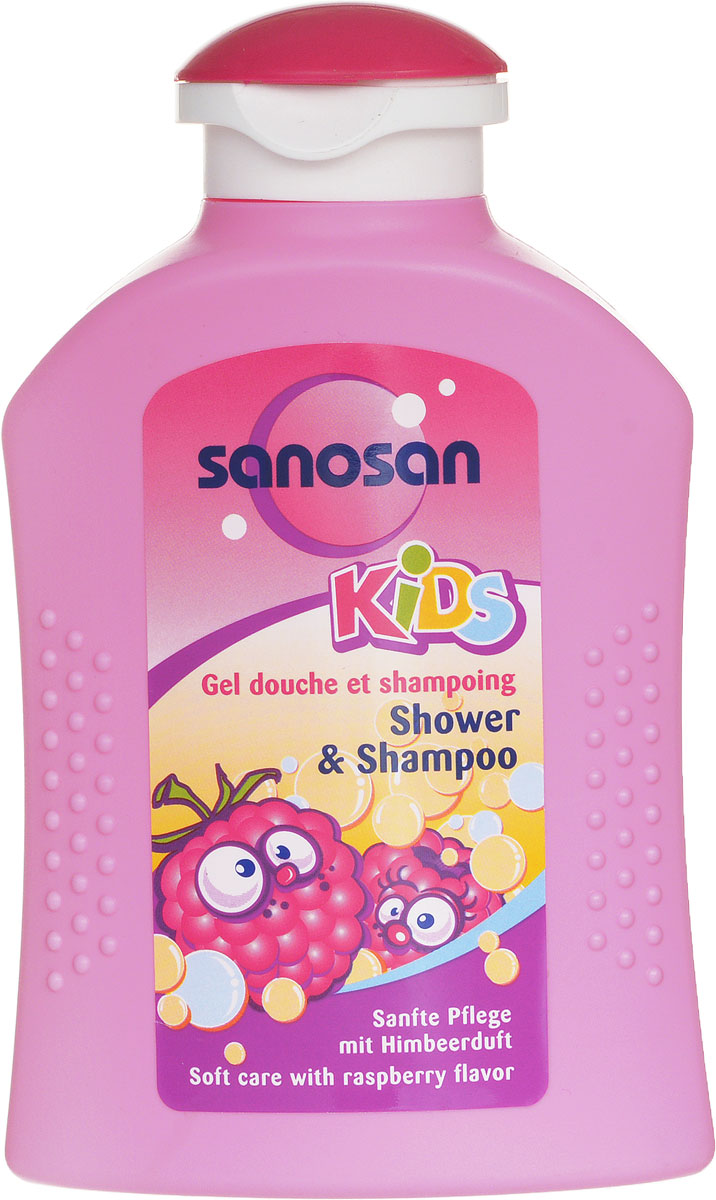 Гель-шампунь Sanosan kids с ароматом малины, 200 мл089454 Гель-шампунь Sanosan kids с ароматом малины, 200 мл089454Благодаря особенно мягкому составу гель-шампунь Sanosan kids с ароматом малины очень бережно очищает и ухаживает за нежной кожей малыша, мягкие детские волосы не путаются и легко расчесываются, приобретая шелковистый блеск. Применение: небольшое количество средства нанесите и равномерно распределите на теле и волосах, вспеньте и ополосните теплой водой. Протестировано дерматологами.
