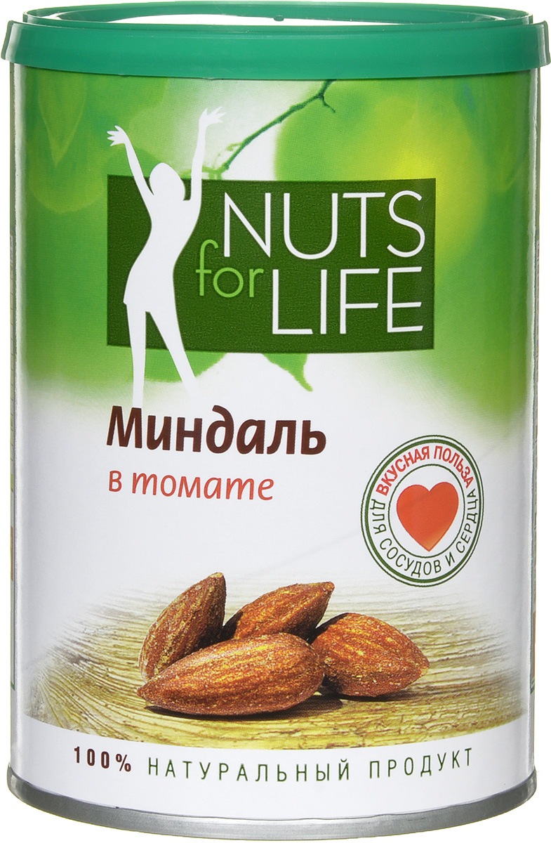Nuts for Life Миндаль обжаренный соленый в томате, 200 гU920197 Nuts for Life Миндаль обжаренный соленый в томате, 200 гU920197Превосходный вкус жареного миндаля дополняют чудесные и легкие томаты. Прекрасный летний вкус этого снэка будет радовать вас в любое время и в любом месте. Натуральные высушенные на солнце и перемолотые томаты содержат большое количество антиоксидантов, которые помогут сохранить вашу молодость, а миндаль поможет укрепить сердце, сосуды и зрение!