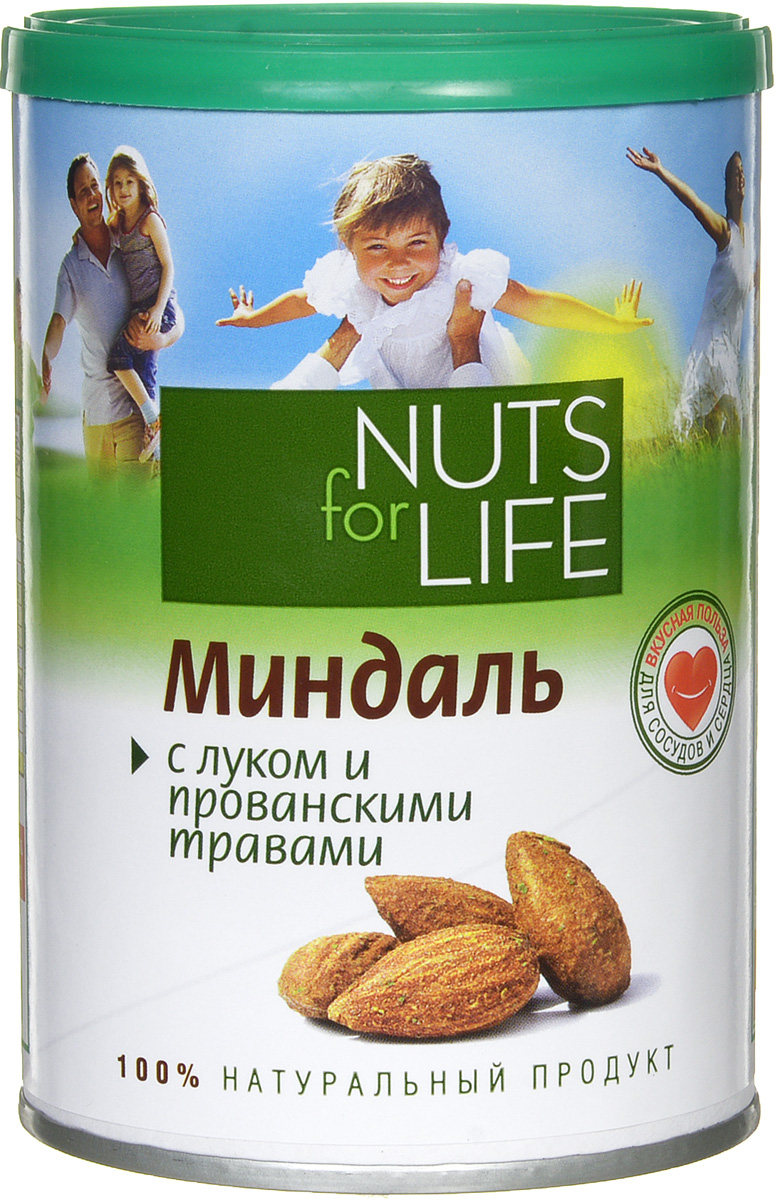 Nuts for Life Миндаль обжаренный соленый с луком и прованскими травами, 200 гU920159 Nuts for Life Миндаль обжаренный соленый с луком и прованскими травами, 200 гU920159Ядра высококачественного обжаренного соленого миндаля с потрясающим букетом прованских трав делают вкус этого снэка поистине изысканным и незабываемым. Миндаль поможет утолить голод, укрепить сосуды и сердце, а натуральные сушеные прованские травы и лук помогут сделать ваш легкий перекус бесконечно приятным.