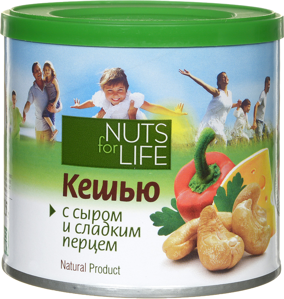 Nuts for Life Кешью обжаренный соленый с сыром, сладким перцем и зеленью, 115 гU921088 Nuts for Life Кешью обжаренный соленый с сыром, сладким перцем и зеленью, 115 гU921088Кусочки сладкого сушеного перца, молотая петрушка и натуральный сливочный сыр дают вкус и аромат, который невозможно забыть! Потрясающе вкусно и полезно!