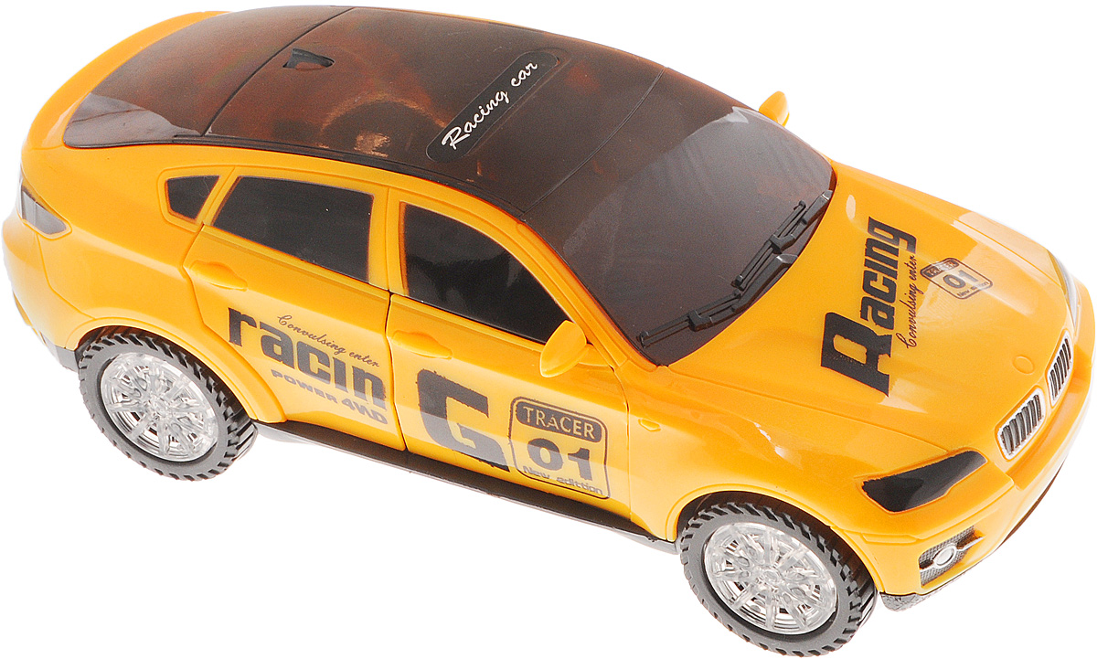 Shantou Машинка RacingK604-H01033 Shantou Машинка RacingK604-H01033Машинка Shantou Racing, выполненная из безопасного качественного пластика, станет любимой игрушкой вашего ребенка! При включении машинка начинает вращаться вокруг оси, дверцы машинки открываются и закрываются, колеса и крыша машинки светятся разноцветными огоньками, звучит музыка. Ваш ребенок часами будет играть с такой игрушкой, любуясь красивой 3D подсветкой. Для работы игрушки необходимы 3 батарейки типа АА напряжением 1,5V (не входят в комплект).