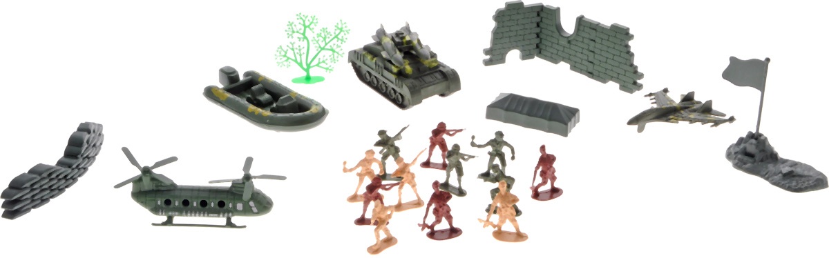 Shantou Игровой набор MilitaryR298-H39065 Shantou Игровой набор MilitaryR298-H39065Игровой набор военной техники с солдатиками Shantou Military позволит ребенку разыгрывать множество сюжетных ситуаций, в которых он сможет почувствовать себя командиром настоящего войска. Различные аксессуары, из которых можно сложить элементы разрушенных зданий, сделают игровой процесс более занимательным и разнообразным. Игровой набор Military станет отличным подспорьем в игрушечных баталиях мальчика.