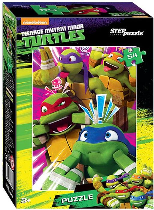 Step Puzzle Пазл Черепашки Ниндзя 71145_771145_7 Step Puzzle Пазл Черепашки Ниндзя 71145_771145_7Пазл Черепашки Ниндзя создан по мотивам мультфильма Черепашки Ниндзя. История рассказывает о приключениях четырех братьев-черепашек Леонардо, Донателло, Рафаэля, Микеланджело и их учителя полукрысы-получеловека Сплинтера.