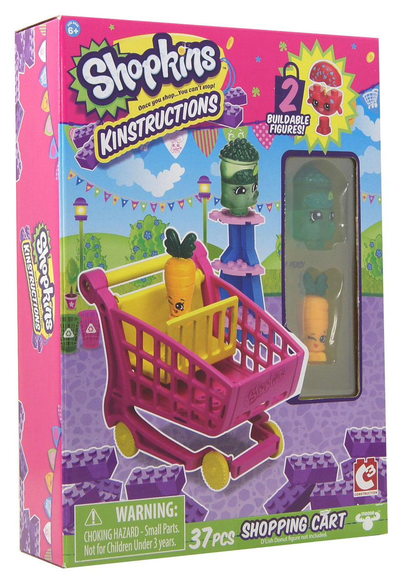 Shopkins Конструктор Магазин Freezy Peazy и Дикая Морковь37333ast37330 Shopkins Конструктор Магазин Freezy Peazy и Дикая Морковь37333ast37330Конструктор Shopkins Магазин Freezy Peazy и Дикая Морковь выпущен по мотивам любимого мультсериала о приключениях продуктов в супермаркете Шопвиля. Шопкинсы - это малыши-овощи и фрукты, которые любят ходить за покупками. Набор включает в себя 37 разноцветных пластиковых элементов. Также в наборе имеются 2 фигурки, они разбираются и состоят из трех частей. Конструктор - это один из самых увлекательных и веселых способов времяпрепровождения. Ребенок сможет часами играть с конструктором, придумывая различные ситуации и истории. Уникальность набора в том, что он, как и все остальные игрушки Shopkins превосходно сочетаются с элементами конструкторов от множества популярных брендов, среди которых и LEGO. В набор входят стикеры для украшения магазинчика.