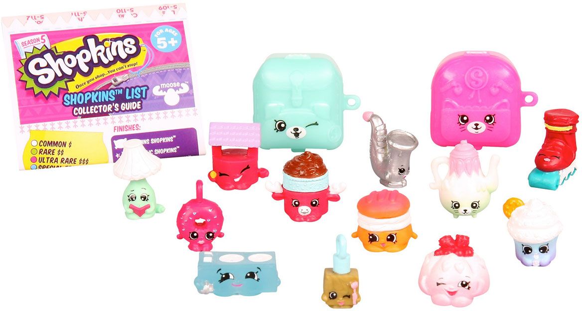 Shopkins Набор фигурок 12 шт 5614556145 Shopkins Набор фигурок 12 шт 5614556145Набор фигурок Shopkins - это отличное приобретение для девочки-мечтательницы! В наборе ваш ребенок найдет 12 фигурок Shopkins, витрину для покупок и буклет коллекционера. Фигурки, выполненные в нежных тонах, выглядят очень жизнерадостными. Но вот в чем загадка, один из двенадцати шопкинсов прячется, так что он продолжает оставаться загадкой, даже когда будет у вас в руках. Откройте упаковку и узнайте, кто там. Эти добродушные мордашки с маленькими глазками и носиками обязательно привлекут внимание ребенка.