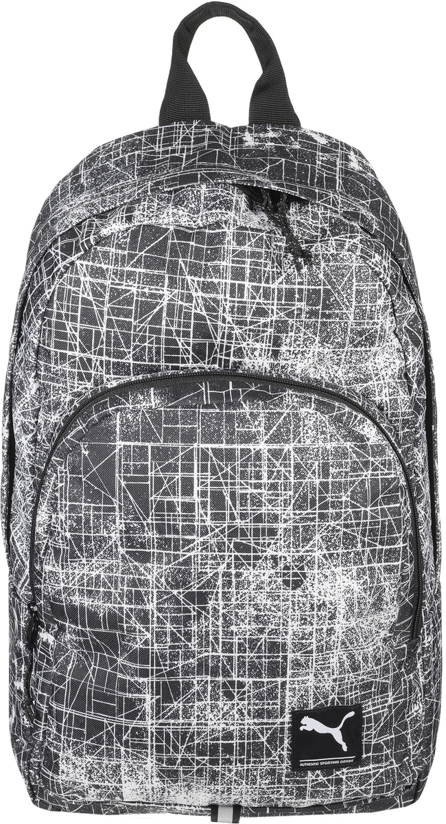 Рюкзак городской Puma Academy Backpack, цвет: серый. 0729883407298834 Рюкзак городской Puma Academy Backpack, цвет: серый. 0729883407298834Стильный рюкзак Academy Backpack от Puma создан для любителей активного образа жизни. Модель выполнена из полиэстера, декорирована нашивкой с логотипом Puma Cat и петлями из светоотражающего шнура. Рюкзак имеет главное отделение на молнии, открывающейся с двух сторон и накладное переднее отделение на застежке-молнии. Внутри главного отделения находится функциональное отделение для ноутбука с мягкой подложкой. Два накладных кармана из эластичного материала находятся в переднем отделении. Также рюкзак оснащен: функциональной подкладкой из полиэстера с изнанкой из полиуретана, наплечными лямками удобной закругленной формы регулируемой длины с мягкой подложкой и петлей из светоотражающего материала, украшенной символикой Puma. Удобство обеспечивают также мягкая подложка обращенной к спине части рюкзака и ручка для переноски из лямочной ленты. Основанный в 1948 году бренд Puma стал выбором многих героев мирового спорта. Дизайн Puma сосредоточен на...