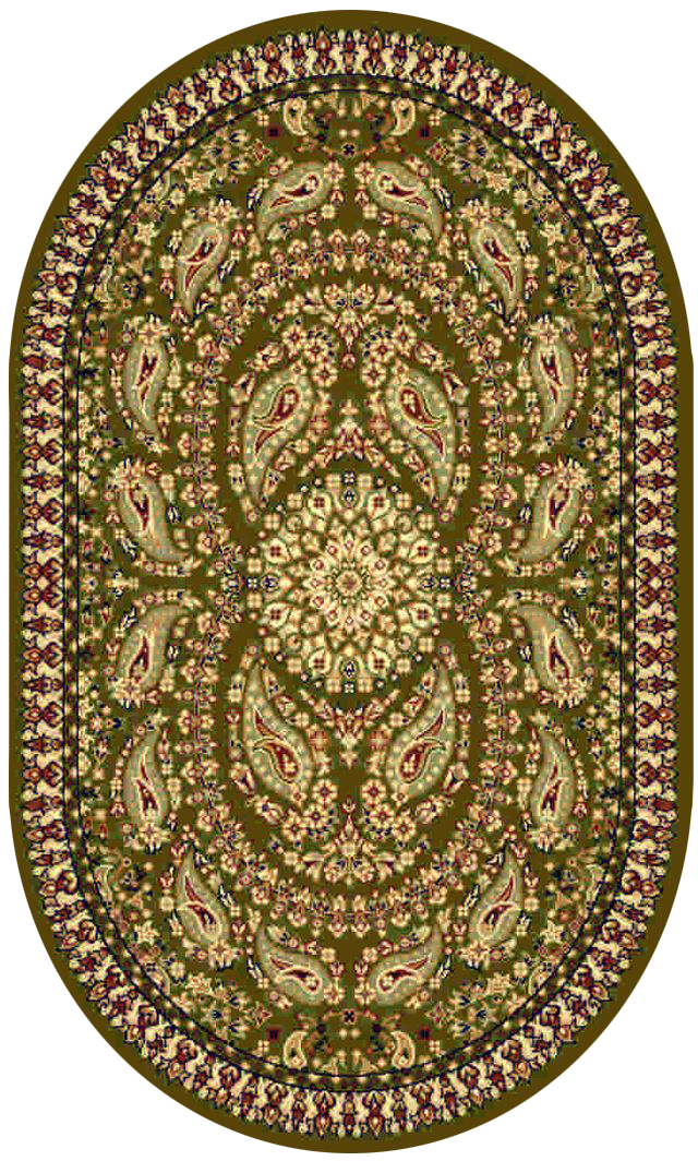 Ковер Kamalak tekstil, овальный, цвет: зеленый, 60 x 110 см. УК-0184УК-0184 Ковер Kamalak tekstil, овальный, цвет: зеленый, 60 x 110 см. УК-0184УК-0184Ковры-паласы выполнены из полипропилена. Ковры обладают хорошими показателями теплостойкости и шумоизоляции. Являются гиппоалергенными. За счет невысокого ворса ковры легко чистить. Вам придется по душе широкая гамма цветов и возможность гармонично оформить интерьер. Практичный и устойчивый к износу ворс - от постоянного хождения не истирается, не накапливает статическое электричество. Структура волокна в полипропиленовых моделях гладкая, поэтому грязь не может выесться, на ворсе она скапливается с трудом. Полипропилен не впитывает влагу, отталкивает водянистые пятна. Уход: Самый простой способ избавить изделие от грязи – пропылесосить его с обеих сторон (лицевой и изнаночной). Влажная уборка с применением шампуней и моющих средств не противопоказана. Если шерсти и шёлку универсальные чистящие составы не подходят, то для синтетики они придутся в самый раз. Хранить их нужно рулоном, не складывая «салфеткой». При надлежащем уходе синтетический ковёр прослужит долго, не утратив ни...
