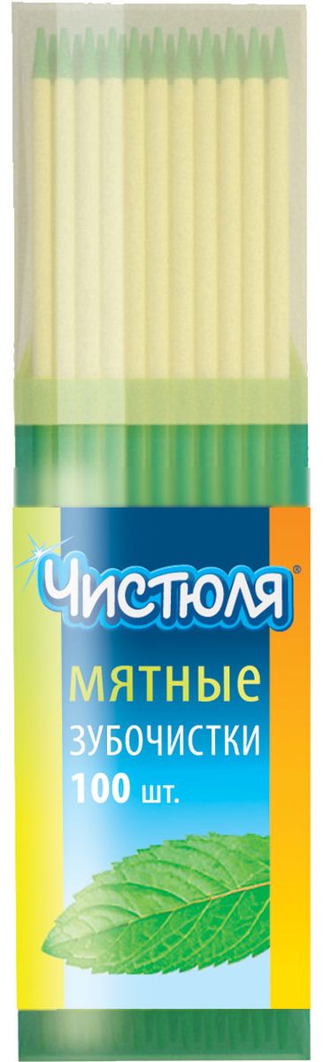 Зубочистки Чистюля, мятные, 100 штЗЧ001 Зубочистки Чистюля, мятные, 100 штЗЧ001Зубочистки с двусторонней пропиткой ментолом. Оригинальная квадратная баночка. Фиксирующие крышку стикеры.