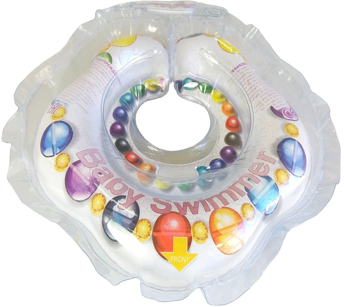 Baby Swimmer Круг для купания ЛедиBS01F Baby Swimmer Круг для купания ЛедиBS01FКруг надевается и снимается очень легко. Надетый на шею ребенка, круг для купания не доставляет малышу никакого дискомфорта ввиду применения технологии «внутреннего шва», который делает края мягкими на ощупь. На внутренней стороне изделия имеется вставка для подбородка ребенка, которая надежно фиксирует его положение и препятствует соскальзыванию, а наполненный воздухом обод не оказывает давление на горло малыша. Благодаря двум раздельным контурам (верхний и нижний), надувающимся отдельно, создается дополнительная безопасность во время купания ребенка. Двусторонняя липкая застежка (сверху и снизу круга) обеспечивает повышенную безопасность, это позволяет регулировать внутренний размер круга, что дает возможность получить комфортное прилегание к шее ребенка. Круг на шею изготовлен из высококачественных материалов, удовлетворяющих все требования безопасности для детских товаров.