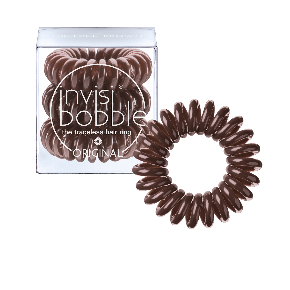 Invisibobble Резинка-браслет для волос Original Pretzel Brown3041 Invisibobble Резинка-браслет для волос Original Pretzel Brown3041Оттенок invsibobble pretzel brown из коллекции ORIGINAL идеально подойдет для темноволосых девушек и позволит создать безупречный образ! В коллекцию ORIGINAL вошли наиболее популярные цвета резинок-браслетов, а также новые цвета для создания безупречного образа на каждый день. Резинки-браслеты invisibobble подходят для всех типов волос, надежно фиксируют причёску, не оставляют заломов и не вызывают головную боль благодаря неравномерному распределению давления на волосы. Кроме того, они не намокают и не вызывают аллергию при контакте с кожей, поскольку изготовлены из искусственной смолы.