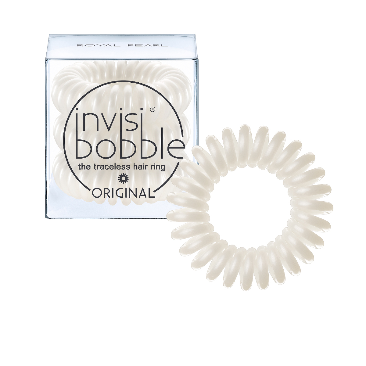 Invisibobble Резинка-браслет для волос Original Royal Pearl3043 Invisibobble Резинка-браслет для волос Original Royal Pearl3043Мягко переливающийся жемчужный оттенок invisibobble royal pearl из коллекции ORIGINAL пробудит внутри каждой девушки настоящую принцессу! В коллекцию ORIGINAL вошли наиболее популярные цвета резинок-браслетов, а также новые цвета для создания безупречного образа на каждый день. Резинки-браслеты invisibobble подходят для всех типов волос, надежно фиксируют причёску, не оставляют заломов и не вызывают головную боль благодаря неравномерному распределению давления на волосы. Кроме того, они не намокают и не вызывают аллергию при контакте с кожей, поскольку изготовлены из искусственной смолы.
