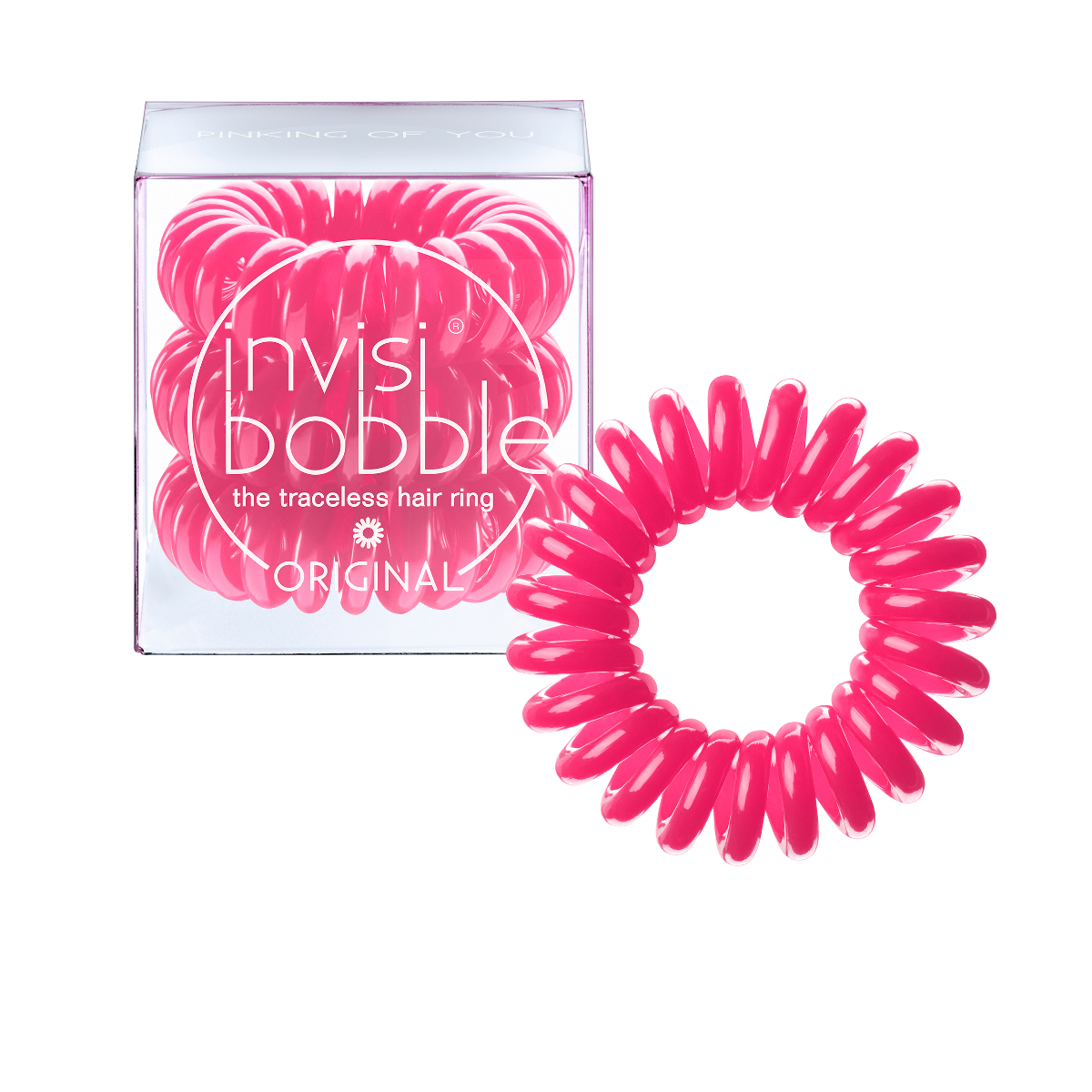 Invisibobble Резинка-браслет для волос Original Pinking of You3045 Invisibobble Резинка-браслет для волос Original Pinking of You3045Резиночка invisibobble pinking on you в розовом цвете из коллекции ORIGINAL приносит счастье и радость, а заодно привлекает к себе всеобщее внимание. В коллекцию ORIGINAL вошли наиболее популярные цвета резинок-браслетов, а также новые цвета для создания безупречного образа на каждый день. Резинки-браслеты invisibobble подходят для всех типов волос, надежно фиксируют причёску, не оставляют заломов и не вызывают головную боль благодаря неравномерному распределению давления на волосы. Кроме того, они не намокают и не вызывают аллергию при контакте с кожей, поскольку изготовлены из искусственной смолы.