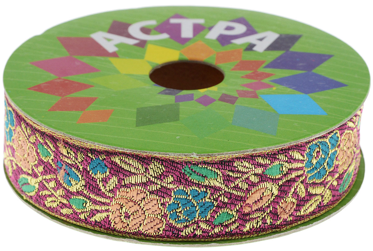 Тесьма декоративная Астра, цвет: сиреневый (С16), ширина 2,5 см, длина 9 м. 77034337703433_С16 Тесьма декоративная Астра, цвет: сиреневый (С16), ширина 2,5 см, длина 9 м. 77034337703433_С16Декоративная тесьма Астра выполнена из текстиля и оформлена оригинальным орнаментом. Такая тесьма идеально подойдет для оформления различных творческих работ таких, как скрапбукинг, аппликация, декор коробок и открыток и многое другое. Тесьма наивысшего качества и практична в использовании. Она станет незаменимым элементом в создании рукотворного шедевра. Ширина: 2,5 см. Длина: 9 м.