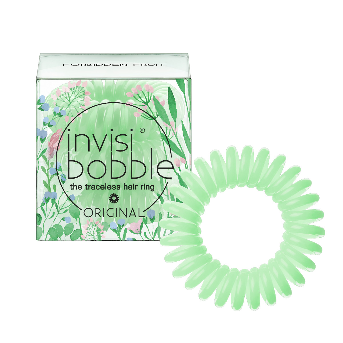 Invisibobble Резинка-браслет для волос Original Forbidden Fruit3056 Invisibobble Резинка-браслет для волос Original Forbidden Fruit3056Оригинальные резинки-браслеты invisibobble в форме телефонного шнура, созданные в Германии. Резинки из коллекции Secret Garden - незаменимый аксессуар для горячего периода летних фестивалей. Перед соблазнительным цветом «Запретного плода» невозможно устоять. Резинки-браслеты invisibobble подходят для всех типов волос, надежно фиксируют причёску, не оставляют заломов и не вызывают головную боль благодаря неравномерному распределению давления на волосы. Кроме того, они не намокают и не вызывают аллергию при контакте с кожей, поскольку изготовлены из искусственной смолы.
