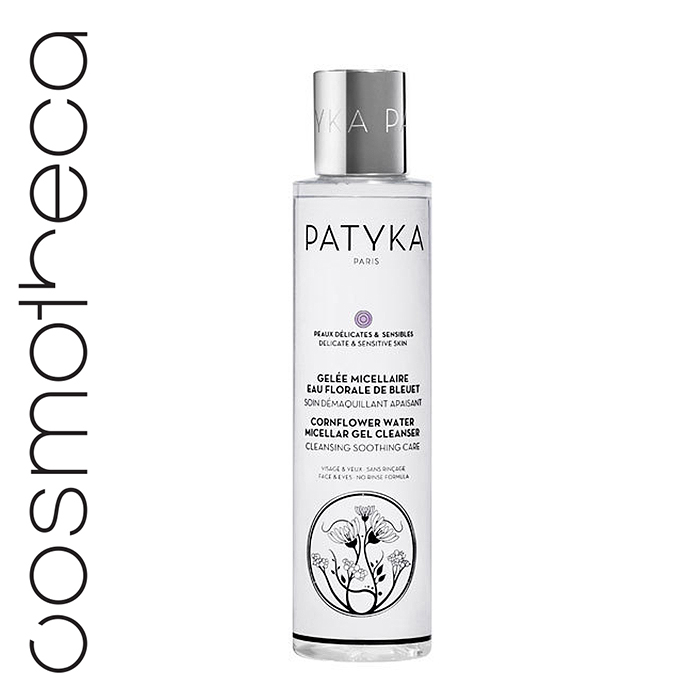 Patyka Cosmetics Мицеллярный гель Василек 150 млPTK1303 Patyka Cosmetics Мицеллярный гель Василек 150 млPTK1303Маслянистый гель мягко удаляет загрязнения и макияж, не раздражает глаза. Текстура: масляный гель. Аромат: натуральный аромат цветочной воды.