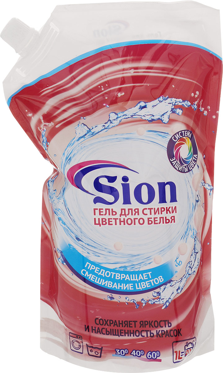 Гель для стирки цветного белья Sion, 1 л3084 Гель для стирки цветного белья Sion, 1 л3084Предназначен для бережной стирки вещей из цветных тканей.Идеально справляется даже с трудными и застарелыми пятнами.Помогает сохранить краски цветного белья .Предотвращает смешивание красок.Отлично выполаскивается. не оставляя белых разводов.Предотвращает появление катышков.Позволяет ощутить мягкость белья.Можно использовать в стиральной машине и для ручной стирки.Подходит для хлопка. шерсти и синтетических тканей.Рекомендуется использовать при температуре воды от 30С до 60С