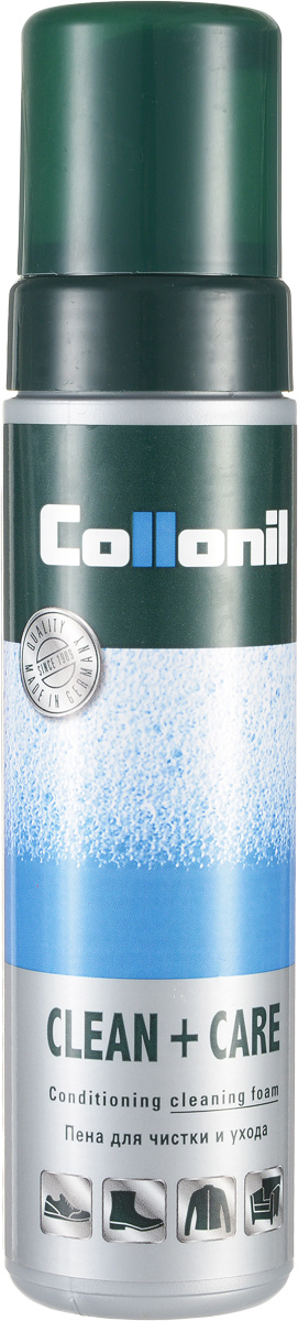 Шампунь-пена для обуви и одежды Collonil Clean&Care, 200 мл5594 000 Шампунь-пена для обуви и одежды Collonil Clean&Care, 200 мл5594 000Универсальная чистящая пена в мягкой упаковке с распылителем. Подходит для всех видов кожи, текстиля и Hi-Tech материалов. Деликатно отчищает и ухаживает без повреждения поверхности. Высокоэффективная чистящая пена для всех видов изделий. Деликатно удаляет загрязнения, не повреждая материала, освежает цвет изделия, при этом, сохраняя способность материала дышать. Подходит для изделий из климатических мембран. Способ применения: Перед использованием необходимо проверить изделие на цветоустойчивость. Нанести пену на тканевую салфетку, равномерно втереть в обувь, удалить загрязнения и остатки пенки при помощи влажной салфетки, дать просохнуть. Гладкую кожу отполировать, замшу взъерошить креповой щеткой. Не содержит растворителей.