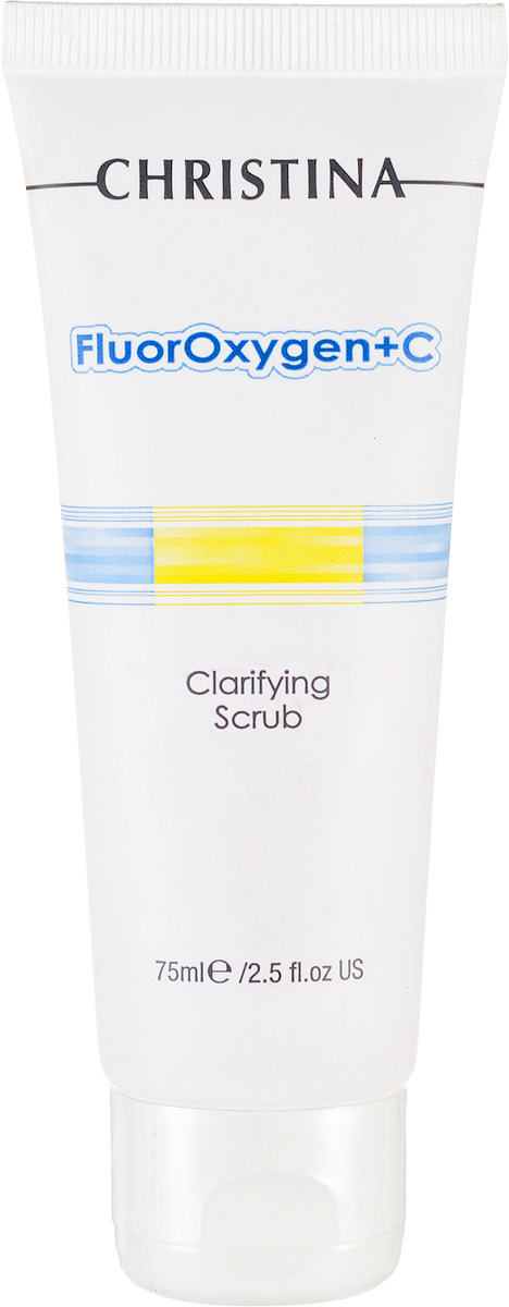 Christina Очищающий скраб FluorOxygen +C Clarifying Scrub 75 млFLUCS Christina Очищающий скраб FluorOxygen +C Clarifying Scrub 75 млFLUCSОчищающий скраб (шаг 1) Christina FluorOxygen +C Clarifying Scrub это уникальный скраб из натуральных очищающих ингредиентов: мыльнянки лекарственной, мыльного дерева и салициловой кислоты. Удаляет сало и мертвые клетки кожи, глубоко очищает поры и снимает остатки макияжа.