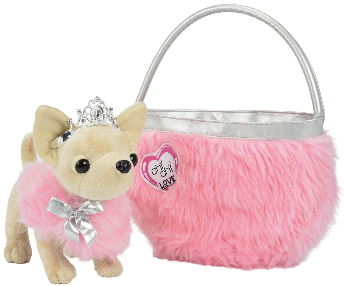 Simba Мягкая игрушка Чихуахуа Beauty Princess с сумкой 21 см5890618 Simba Мягкая игрушка Чихуахуа Beauty Princess с сумкой 21 см5890618Собачка Simba Beauty Princess станет любимицей каждой девочки любого возраста. Эта плюшевая модница будто сошла с подиума парижского дома мод. Стильный наряд только подчёркивает безупречный вкус этой модницы. У такого восхитительного щенка должна быть хозяйкой только принцесса. Такую собачку можно брать с собой повсюду и носить в сумочке, идущей в комплекте. Собачка очень мягкая, плюшевая, со сверкающими глазками. Также в комплекте пушистая розовая сумочка.