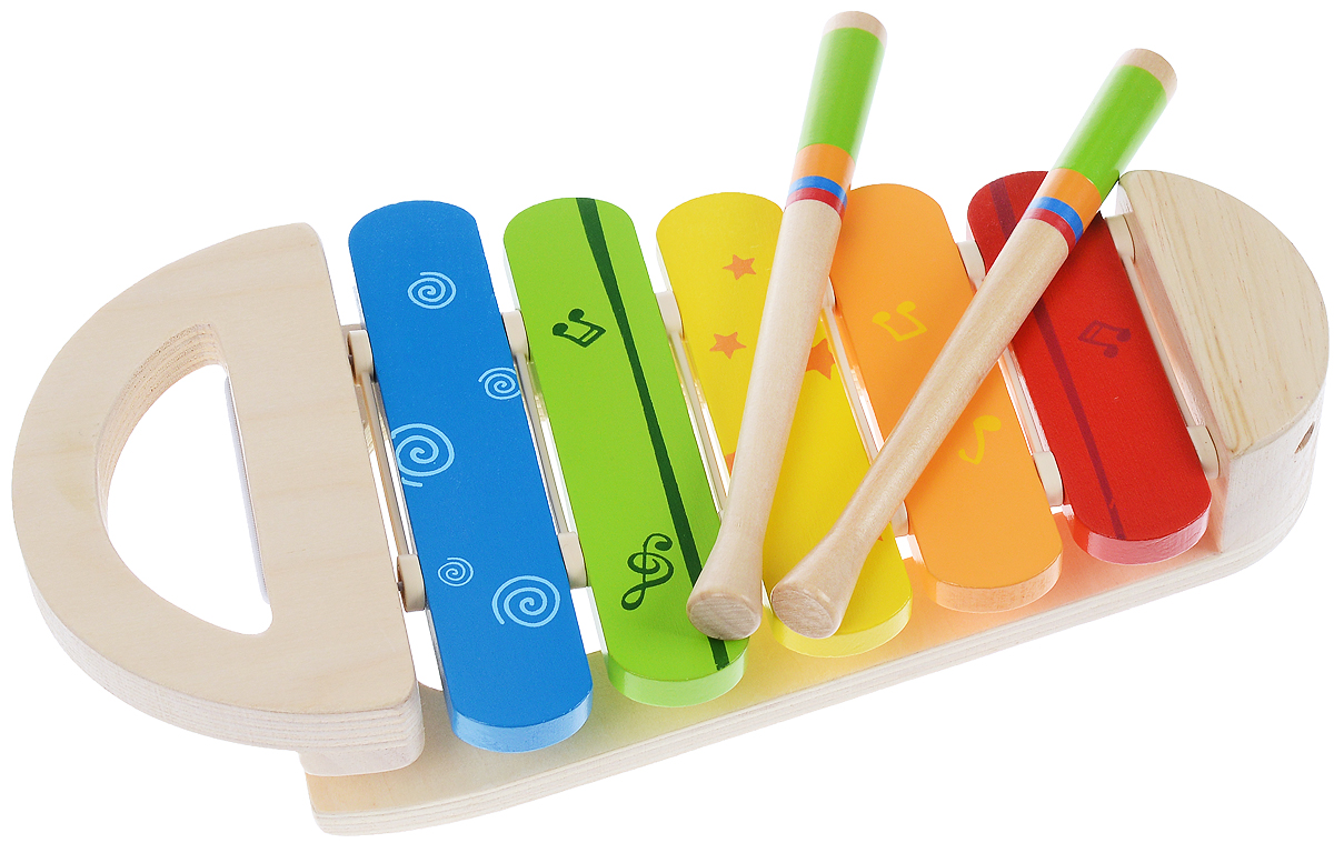Hape Ксилофон РадугаЕ0302 Hape Ксилофон РадугаЕ0302Ксилофон Hape Радуга непременно порадует маленького музыканта. Он выполнен из современных и экологически безопасных материалов. Игрушка имеет яркий цвет и обязательно привлечет внимание малыша. Удобные палочки позволят вашему ребенку сочинять различные мелодии. Такая яркая музыкальная игрушка поможет ребенку развить слух, внимание, память и мелкую моторику.
