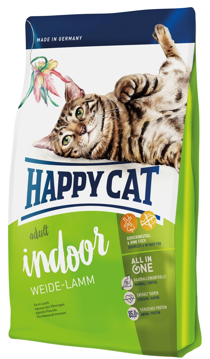 Корм сухой Happy Cat Adult Indoor, для кошек с чувствительным пищеварением, пастбищный ягненок, 300 г70205 Корм сухой Happy Cat Adult Indoor, для кошек с чувствительным пищеварением, пастбищный ягненок, 300 г70205Корм сухой Happy Cat Adult Indoor содержит легко усваиваемое мясо ягненка и птицы. Этот вкусный рецепт был сделан без рыбы, мидии помогают укрепить суставы кошки и повысить иммунную систему. Новая питательная формула для кошек, характеризуется следующими признаками: контроль комков шерсти, таурина и большим количеством животного белка, рН для мочевыводящих путей, ухода за зубами, омега-3 и 6 жирных кислот для здоровой кожи и шерстью. Состав: птица (22%), рисовая мука, кукурузная мука, кукуруза, мясопродукты, птичий жир, ягненок (8%), картофельные хлопья, клетчатка, свекольная пульпа, сухое цельное яйцо, хлорид натрия, дрожжи, яблочная пульпа (0,4%), хлорид калия, морские водоросли (0,2%), семя льна (0,2%), Юкка Шидигера (0,04%), корень цикория (0,04%), дрожжи (экстрагированные), расторопша, артишок, одуванчик, имбирь, березовый лист, крапива, ромашка, кориандр, розмарин, шалфей, корень солодки, тимьян. Товар сертифицирован.