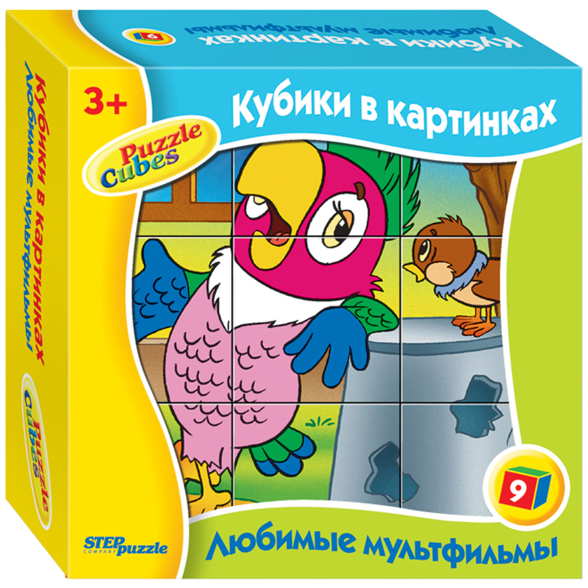 Step Puzzle Кубики Попугай Кеша87311 Step Puzzle Кубики Попугай Кеша87311С помощью кубиков Step Puzzle Попугай Кеша ребенок сможет собрать целых шесть красочных картинок с героями из любимых мультфильмов. Игра с кубиками развивает зрительное восприятие, наблюдательность, мелкую моторику рук и произвольные движения. Ребенок научится складывать целостный образ из частей, определять недостающие детали изображения. Это прекрасный комплект для развлечения и времяпрепровождения с пользой для малыша.