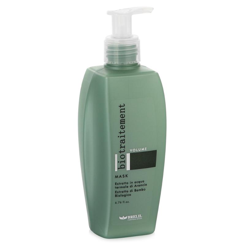 Brelil Маска для придания объёма Bio Traitement Volume Mask, 200 млB069613 Brelil Маска для придания объёма Bio Traitement Volume Mask, 200 млB069613Brelil Bio Traitement Volume Mask Маска для придания объёма приподнимает волосы от самых корней, наполняет их великолепным блеском и сиянием, дарит силу и здоровый вид. Формула данной маски основана на органическом молочке бамбука и экстракте апельсина на термальной воде. Экстракт апельсина обладает мощным антиоксидантным свойством, укрепляет ослабленные волосы, обеспечивает лёгкое расчёсывание, а термальная вода отлично увлажняет кожу головы. Благодаря молочку бамбука волосы обволакиваются специальной невидимой плёнкой, в результате чего тонкие волосы заметно утолщаются, становятся очень мягкими и послушными, получают защиту от агрессивных внешних факторов и ультрафиолетовых лучей. Маска Volume Mask для придания объёма делает волосы лёгкими и шелковистыми, не содержит красителей и консервантов.