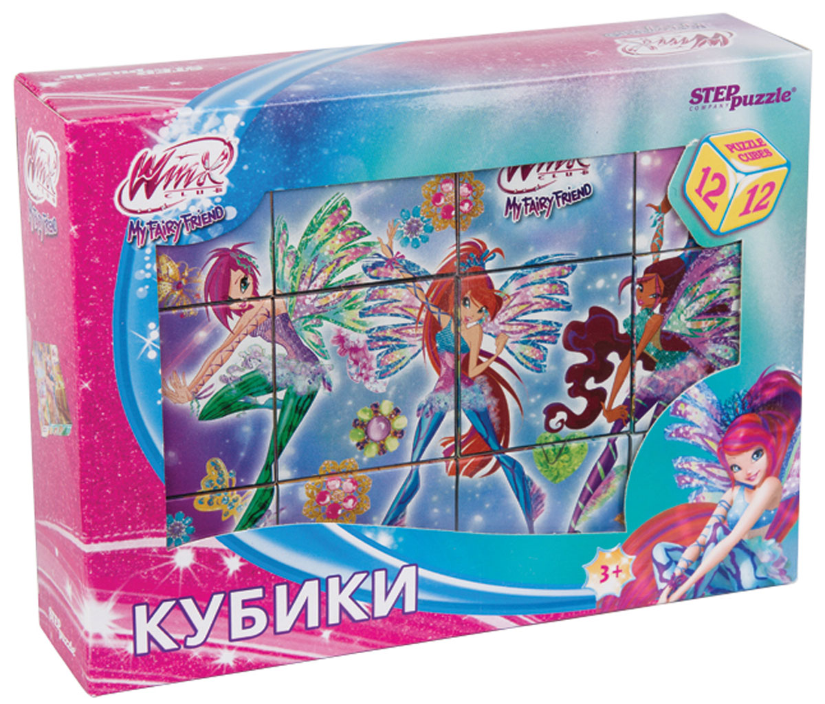 Step Puzzle Кубики Winx87146 Step Puzzle Кубики Winx87146С помощью кубиков Step Puzzle Winx ребенок сможет собрать целых шесть красочных картинок с любимыми героинями Winx. Наборы из 12 кубиков - для тех, кто освоил навык сборки картинки из 9 кубиков. Заложенный дидактический принцип От простого к сложному позволит ребёнку поверить свои силы. А герои популярных мультфильмов сделают кубики любимой игрушкой. Игра с кубиками развивает зрительное восприятие, наблюдательность, мелкую моторику рук и произвольные движения. Ребенок научится складывать целостный образ из частей, определять недостающие детали изображения. Это прекрасный комплект для развлечения и времяпрепровождения с пользой для малышки.