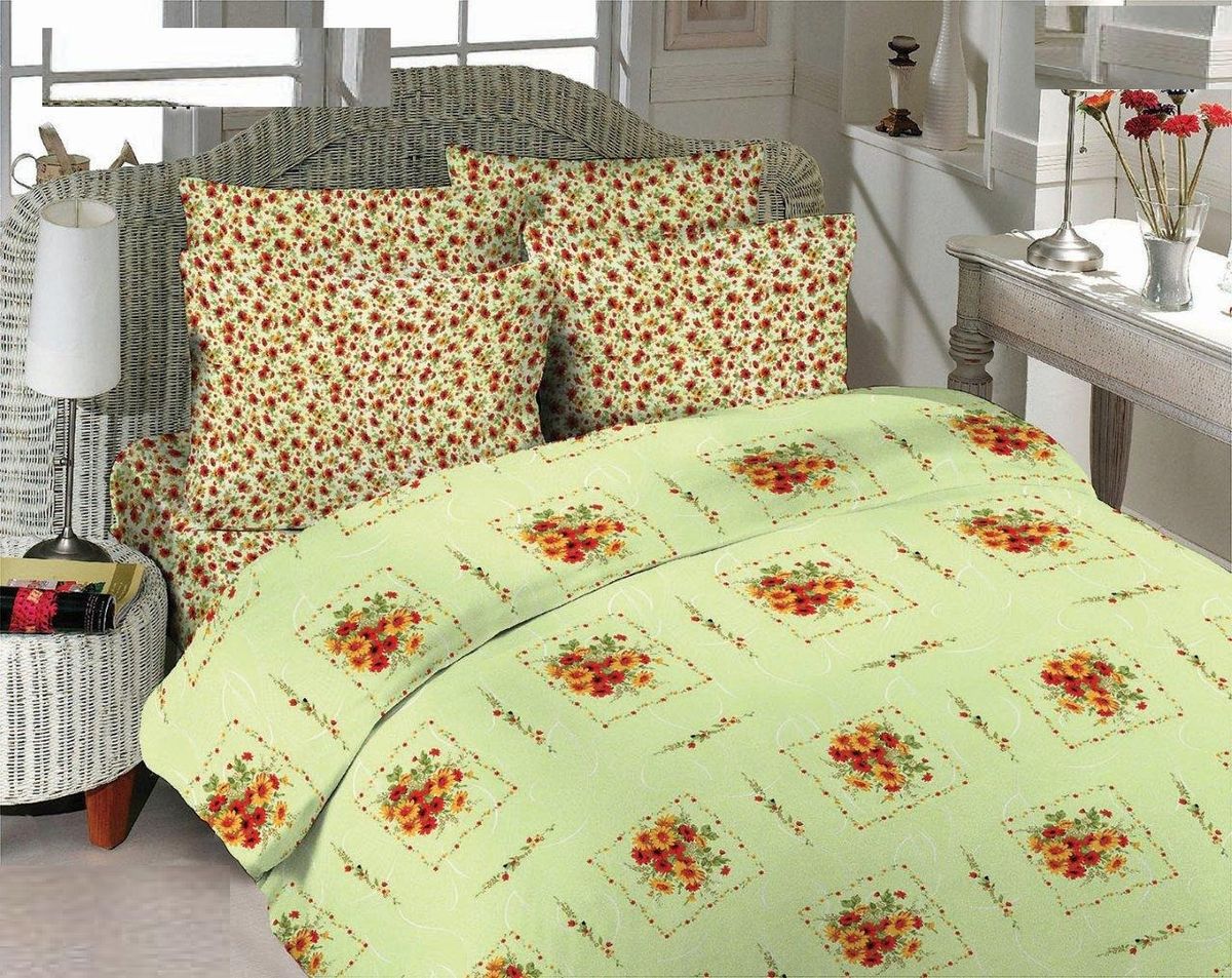 Комплект белья Liya Home Collection Идиллия, 2-спальный, наволочки 70x701515150000198 Комплект белья Liya Home Collection Идиллия, 2-спальный, наволочки 70x701515150000198Комплект белья Liya Home Collection Идиллия состоит из пододеяльника, простыни и двух наволочек. Изделия выполнены из хлопка (70%) и полиэстера (30%). Хлопок является классическим примером гигроскопичности, гигиеничности, натуральности и простоты. Сочетание его с полиэстером лишает ткань присущих хлопку недостатков. Изделия из хлопка с полиэстером не выгорают, не растягиваются, дольше используются. Постельное белье из хлопка с полиэстером имеет двукратную продолжительность эксплуатации, по сравнению с чистым хлопком, оно не мнется и сохнет очень быстро.