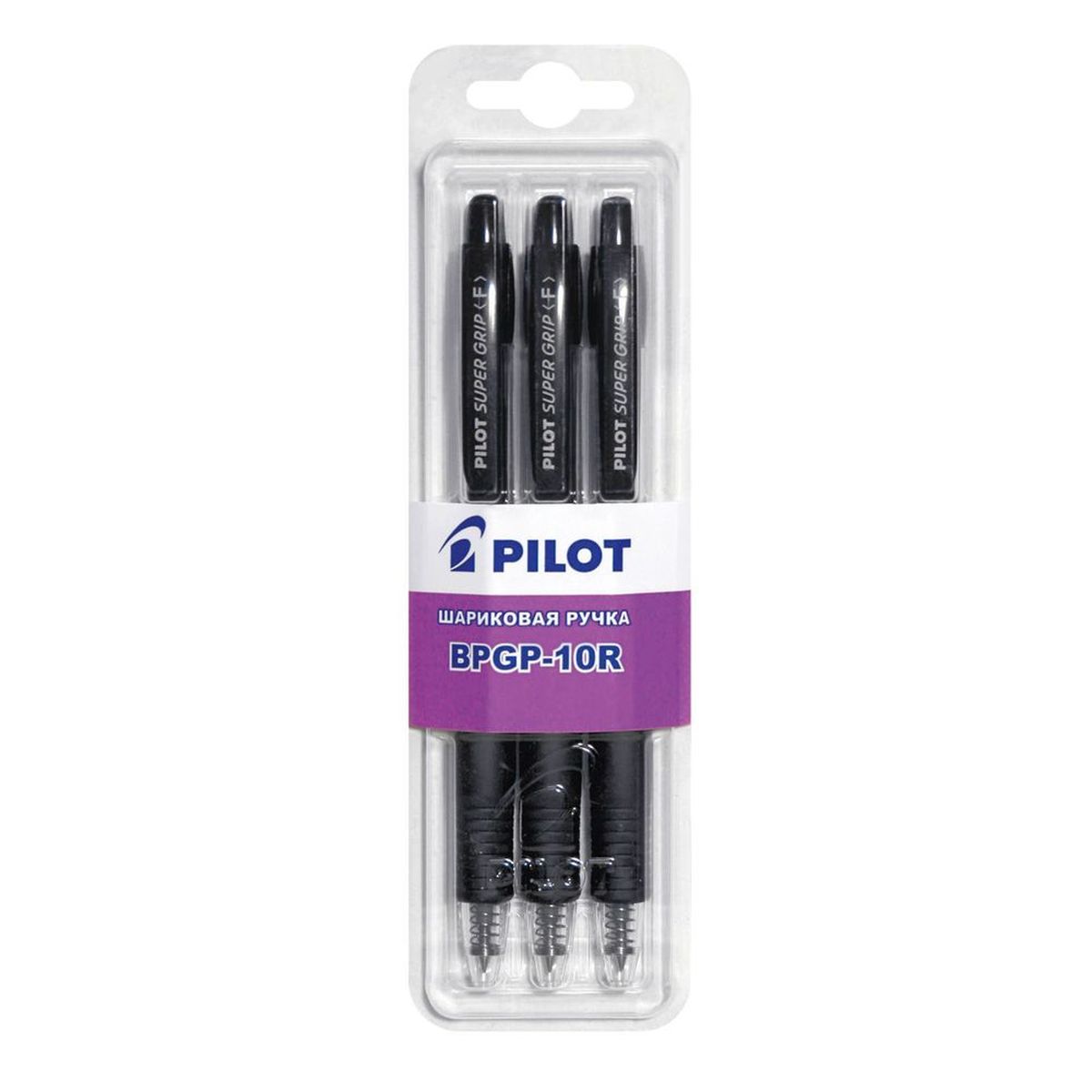 Pilot Набор шариковых ручек BPGP-10R цвет черный 3 штB-BPGP-10-3B Pilot Набор шариковых ручек BPGP-10R цвет черный 3 штB-BPGP-10-3BНабор шариковых ручек Pilot BPGP-10R - незаменимый предмет на любом рабочем столе. Корпус ручек выполнен из прочного прозрачного пластика. Автоматическая шариковая ручка имеет резиновый упор для пальцев, что обеспечивает комфорт и удобство при письме, так как позволяет пальцам принять естественное положение. Стержень имеет шарик из карбида вольфрама диаметром 0,7 мм, ширина линии - 0,32 мм. Такая ручка обеспечит четкий цвет и мягкое письмо. В наборе 3 ручки.