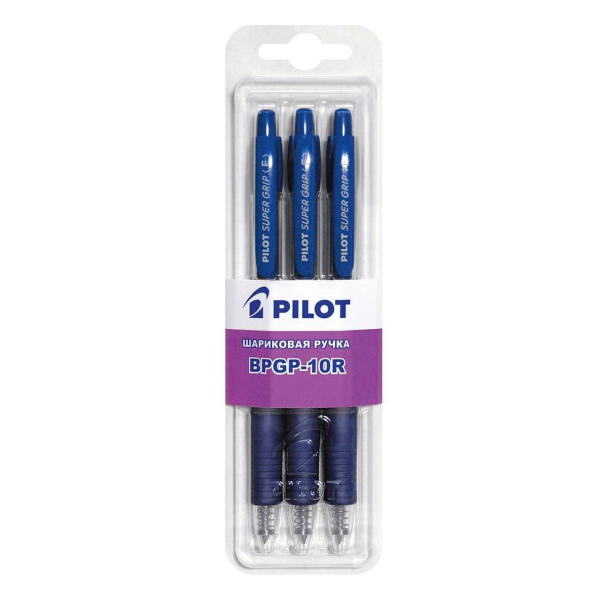 Pilot Набор шариковых ручек BPGP-10R цвет синий 3 штB-BPGP-10-3L Pilot Набор шариковых ручек BPGP-10R цвет синий 3 штB-BPGP-10-3LНабор шариковых ручек Pilot BPGP-10R - незаменимый предмет на любом рабочем столе. Корпус ручек выполнен из прочного прозрачного пластика. Автоматическая шариковая ручка имеет резиновый упор для пальцев, что обеспечивает комфорт и удобство при письме, так как позволяет пальцам принять естественное положение. Стержень имеет шарик из карбида вольфрама диаметром 0,7 мм, ширина линии - 0,32 мм. Такая ручка обеспечит четкий цвет и мягкое письмо. В наборе 3 ручки.